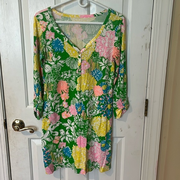 Lilly Pulitzer Hibiscus Stroll Palmetto Dress women’s size Small - Picture 1 of 7